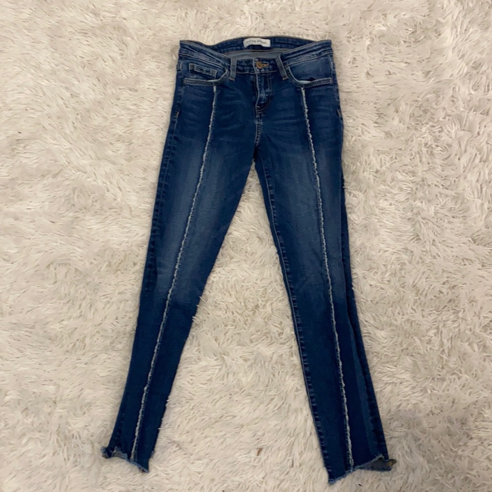 Flying monkey split seam skinny jeans, stretchy size:26